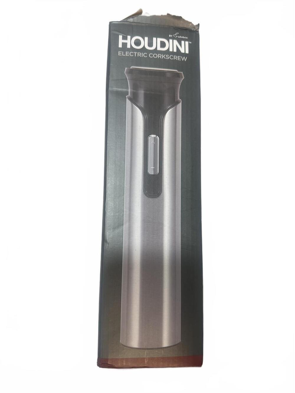 Houdini by Rabbit Electric Corkscrew Stainless Steel Wine Opener